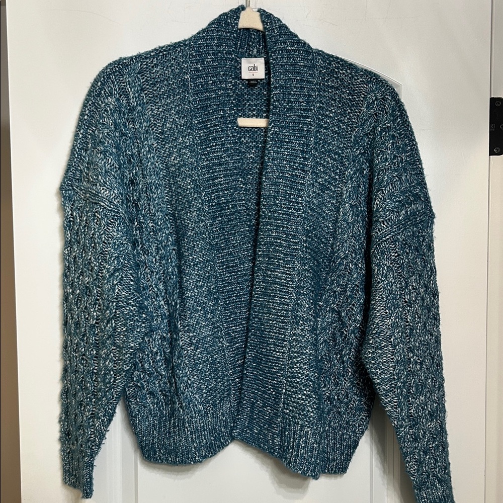 Cabi Teal Women's Astral Cardigan Sweater